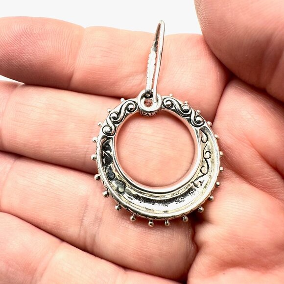 Barbara Bixby SINGLE Earring Sterling Silver 18K Gold Green Turquoise - Picture 3 of 3